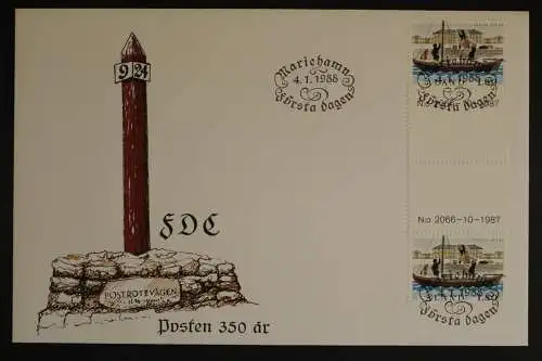 Aland, MiNr. 26, Zwischenstegpaar mit Nummer, FDC - 635838