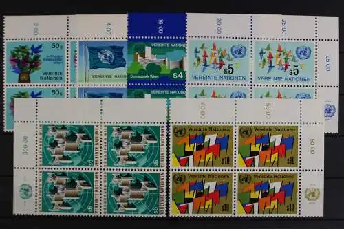 UNO Wien, MiNr. 1-6, Jahrgang 1979, Viererblöcke, postfrisch - 635654