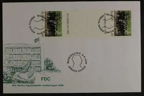 Aland, MiNr. 63, Zwischenstegpaar mitNummer, FDC - 635777