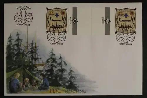 Aland, MiNr. 144, Zwischenstegpaar, FDC - 635813