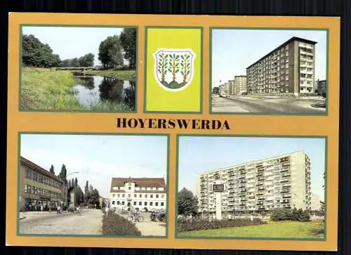 Hoyerswerda/Sa., Elsterbrücke, Rathaus, Wappen, W. Pieck Straße - 418538