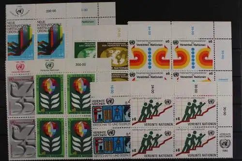 UNO Wien, MiNr. 7 RZf-15, Jg. 1980, o. Bl, 4er Blöcke, postfrisch - 635656