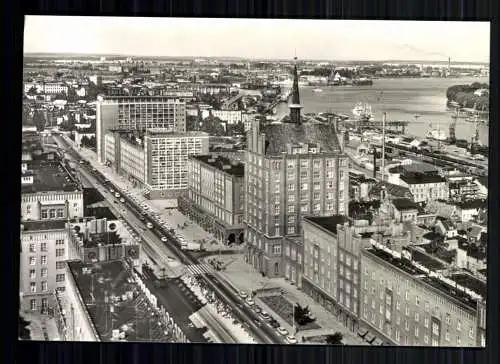 Rostock, Blick auf Lange Straße und Stadthafen - 419079