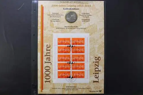 BRD, Numisblatt 4/2015, 10 Euro 1000 Jahre Leipzig - 4/2015