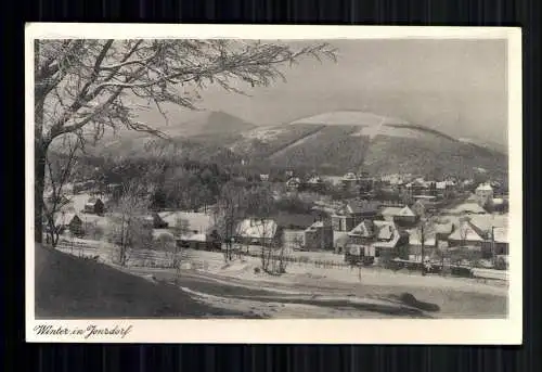 Jonsdorf, Zittauer Gebirge, Ortsansicht im Winter - 419409