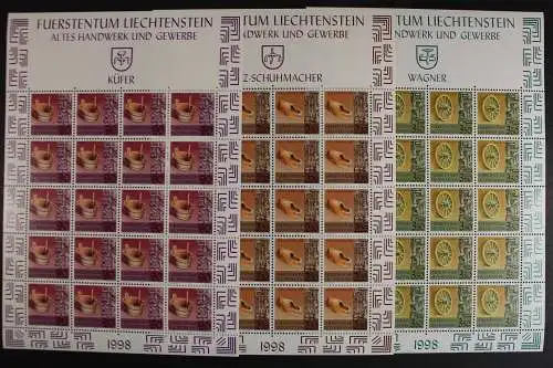 Liechtenstein, MiNr. 1180-1182, Kleinbögen, postfrisch - 636470