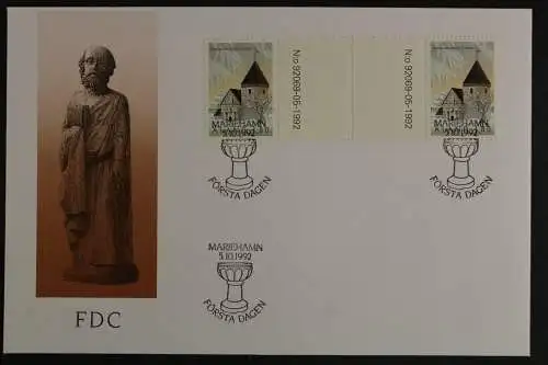 Aland, MiNr. 64, Zwischenstegpaar mit Nummer, FDC - 635779