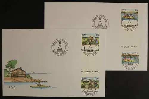 Aland, MiNr. 51-52, Zwischenstegpaare mit Nummer, FDC - 635864