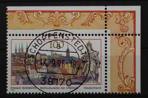 Deutschland (BRD), MiNr. 1881, Ecke re. oben, zentrischer Stempel, EST - 636911