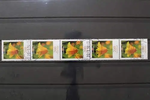 Deutschland (BRD), MiNr. 2568, Fünferstreifen ZN 125, gestempelt - 637582