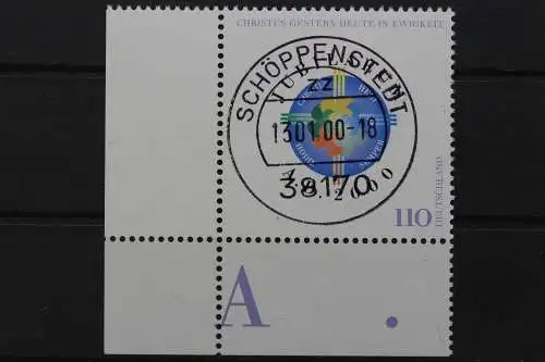 Deutschland (BRD), MiNr. 2087, Ecke li. unten, zentrischer Stempel, EST - 637043