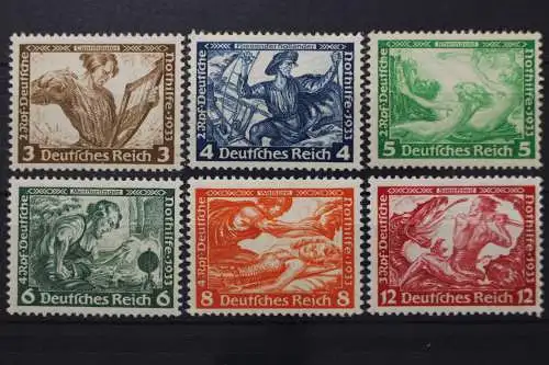 Deutsches Reich, MiNr. 499-504 A, postfrisch - 639345