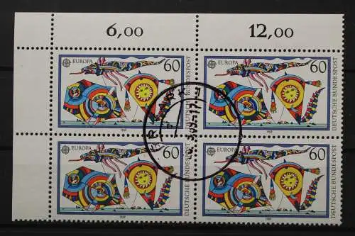 Deutschland (BRD), MiNr. 1417, Viererblock, Ecke links oben, gestempelt - 639609