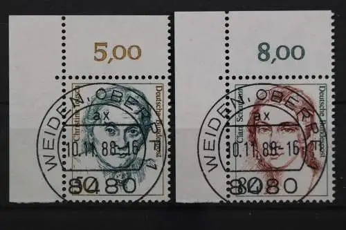 Deutschland (BRD), MiNr. 1304-1305, Ecke li. oben, zentrisch VS Weiden - 639970