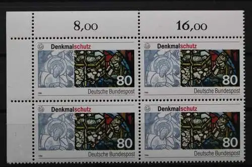 Deutschland, MiNr. 1291, Viererblock, Ecle li. oben, postfrisch - 640310