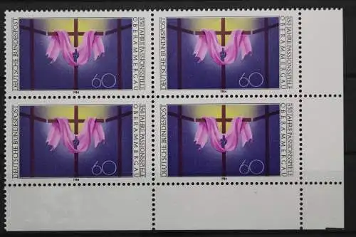 Deutschland, MiNr. 1201, Viererblock, Ecke re. unten, postfrisch - 640708