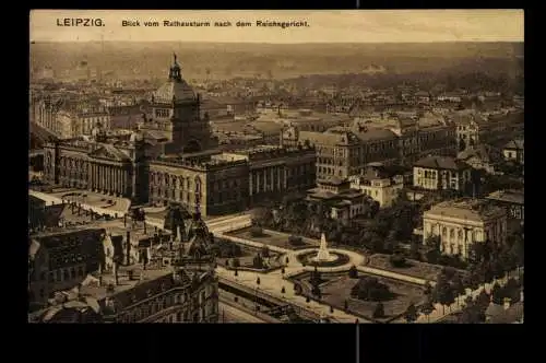 Leipzig, Blick vom Rathausturm nach dem Reichsgericht - 420342