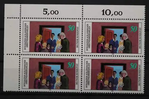 Deutschland, MiNr. 1086, 4er Block, Ecke li. oben, postfrisch - 642697