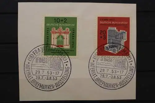 Deutschland (BRD), MiNr. 171-172, ESST Frankfurt/M., Briefstück - 640399