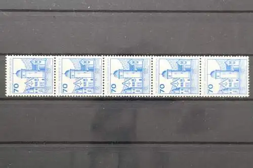 Berlin, MiNr. 538 R, Fünferstreifen mit ZN 355, postfrisch - 639786