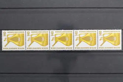 Berlin, MiNr. 832 R, Fünferstreifen, ZN 065, postfrisch - 640981