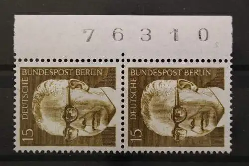 Berlin, MiNr. 427, senkr. Paar, Rand mit BZN, postfrisch - 640760