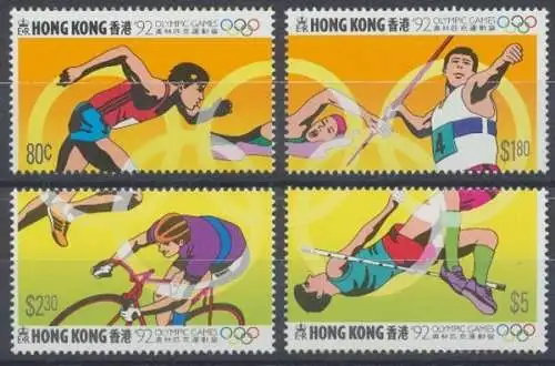 Hongkong, Olympiade, MiNr. 645-648, postfrisch - 694319