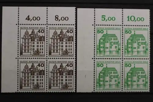 Berlin, MiNr. 614-615 A, Viererblock, Ecke li. oben, postfrisch - 641069