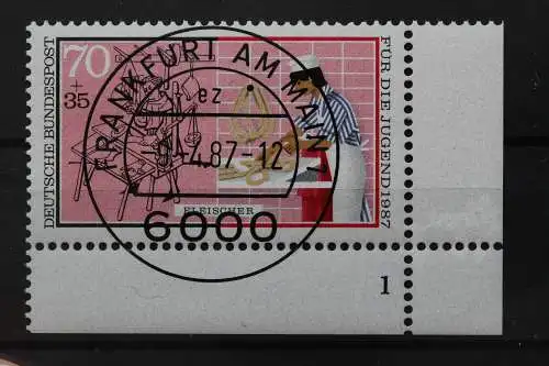 Deutschland (BRD), MiNr. 1317, Ecke rechts unten, FN 1, VS F/M, EST - 644283