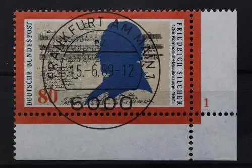 Deutschland (BRD), MiNr. 1425, Ecke rechts unten, FN 1, VS F/M, EST - 644402