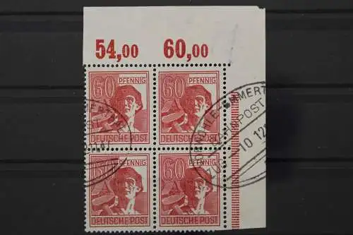 Gem. Ausgaben, MiNr. 956, 4er Block, Ecke re. oben, OR ndgz, gestempelt - 645734