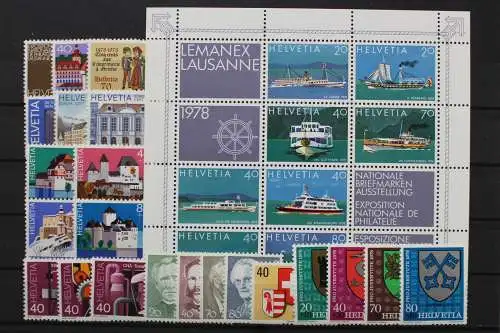 Schweiz, MiNr. 1116-1145, Jahrgang 1978, postfrisch - 645193