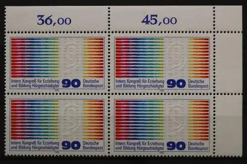 Deutschland, MiNr. 1053, 4er Block, Ecke rechts oben, postfrisch - 646261