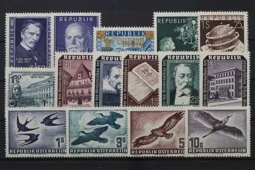 Österreich, MiNr. 981-995, Jahrgang 1953, postfrisch - 645180