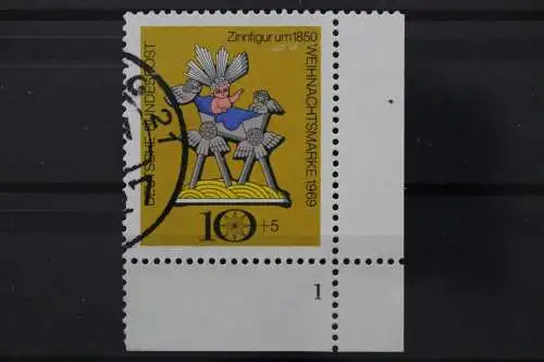 Deutschland (BRD), MiNr. 610, Ecke rechts unten, FN 1, gestempelt - 646114