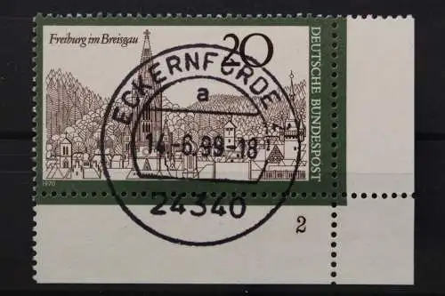 Deutschland (BRD), MiNr. 654, Ecke rechts unten, FN 2, gestempelt - 646695