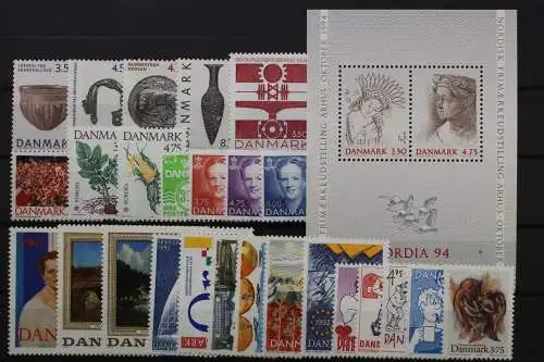 Dänemark, MiNr. 1018-1045, Jahrgang 1992, postfrisch - 647340