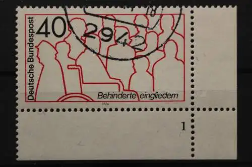 Deutschland (BRD), MiNr. 796, Ecke rechts unten, FN 1, gestempelt - 647273