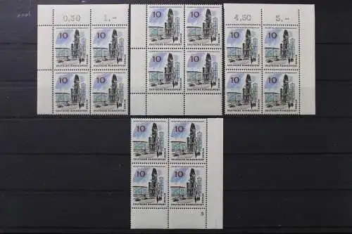 Berlin, MiNr. 254, alle 4 Eckrandvierer, FN 3, postfrisch - 649949