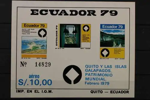 Ecuador, MiNr. Block 89, ohne Gummierung - 649875