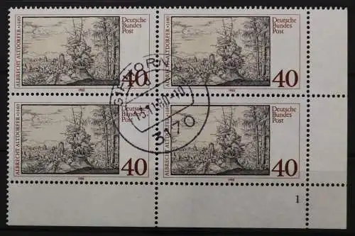 Deutschland (BRD), MiNr. 1067, 4er Block, Ecke rechts unten, FN 1, EST - 651339