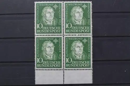 Deutschland (BRD), MiNr. 149, 4er Block, Unterrand, postfrisch - 653758