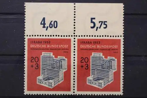 Deutschland (BRD), MiNr. 172, waag. Paar, Oberrand, postfrisch - 653764