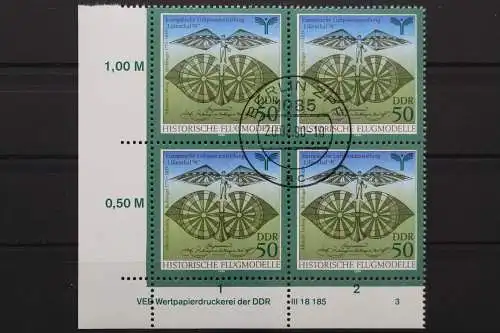 DDR, MiNr. 3313, Viererblock, Ecke links unten, DV 3, EST - 653274