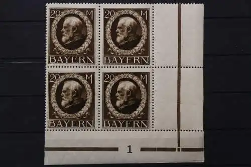 Bayern, MiNr. 109 I A, 4er Block, Ecke rechts unten, postfrisch - 653705