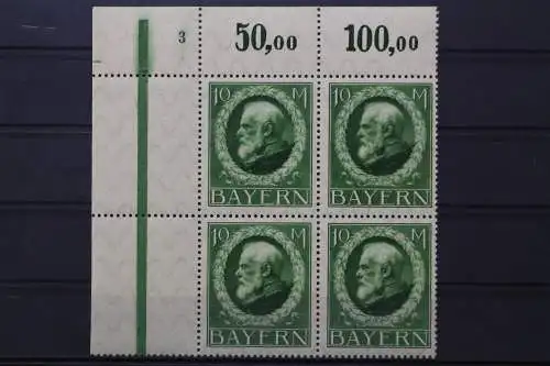 Bayern, MiNr. 108 II A, 4er Block, Ecke links oben, postfrisch - 653733