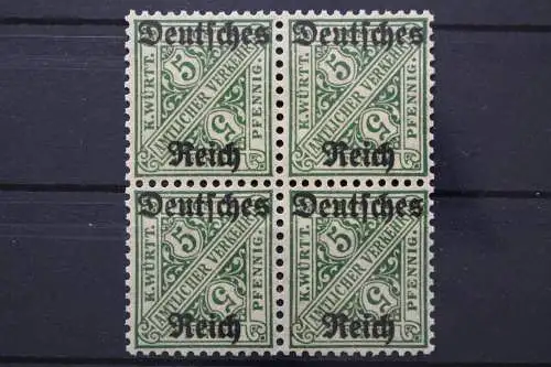 Deutsches Reich Dienst, MiNr. 57, Viererblock, postfrisch - 653163