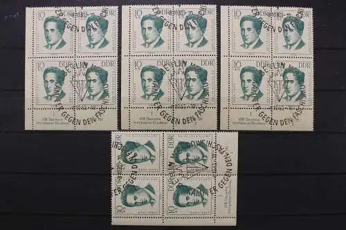 DDR, MiNr. 919, Viererblöcke, Ecke links unten, DV 1,2,3,4, ESST - 653368