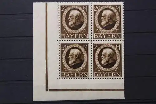 Bayern, MiNr. 109 I A, 4er Block, Ecke links unten, postfrisch - 653702