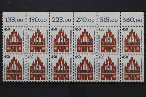 Deutschland (BRD), MiNr. 1623, 12er Block, Oberrand, postfrisch - 653416